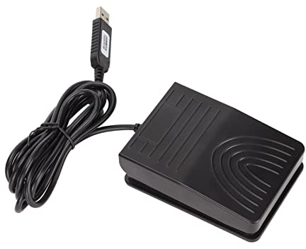 Vikye USB-Fußpedalschalter, Videospiel-PC, Freisprech-Fußschalter, Ein-Tasten-Steuerung, Programm, Computer-Maus, Tastatur mit 2,2 M Kabel, Ergonomischer USB-Fußschalter für Spiele, | Multifunktion per Fuß für Maus, Tastatur, Multimedia, Gaming. USB-A, frei belegbare Funktionen, Textbausteine, ABS-Gehäuse