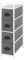 LIANTRAL Narrow Dresser, Vertical Slim Chest of Drawers, Storage Unit with 4 Fabric Drawers and Wooden top for Bathroom Kitchen Living Room Entryway Narrow Space, White and Grey
