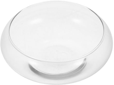 Happyyami Fischschale Glasvase Hydrokultur-Pflanzgefäß Transparenter Blasen-Pflanzgefäß Terrarium Hydrokultur-Pflanzgefäß Blumenbehälter Betta-Tank Schwimmende Kerzenschale Runde Schüssel
