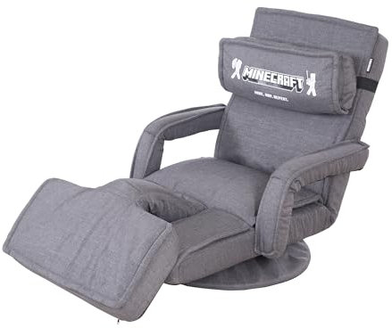 phoenix group AG Minecraft - Sillón Giratorio para Videojuegos con Respaldo Ajustable y Soporte Keynote
