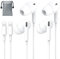 2 Pack Lightning Kopfhörer mit Kabel In Ear【MFi-Zertifiziert】 HiFi Stereo mit Mikrofon Ohrhörer,Unterstützt Lautstärkeregelung Geräuschunterdrückung,Kompatibel für iPhone 14/13/12/pro/max,Smartphone
