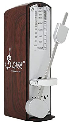 Mechanisches Metronom Holzmaserung Lauter Metronom Gitarre Klavier Violine Musikinstrument