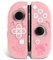 Kuitmor Custodia per switch controller originale, skin in silicone per switch controller originale, protezione antiscivolo per controller originale Switch/OLED originale (rosa)