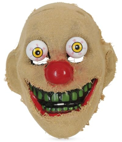 FRIES Horrormaske Clown – Schaurig-schöne Halbmaske für Halloween und Partys
