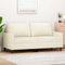 CINDERFUL 2-Sitzer-Sofa Creme 140 cm Samt,Zweisitzer Samt Sofa Creme | Gemütliches Sofa mit Metallgestell für Wohnzimmer & Schlafzimmer Möbel, Wohnzimmer