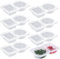 IKOPFLN 8 PCS Recipientes para Salsas Pequeños 130ml, Tarros de Plastico para Salsas, Caja de Salsa con Tapa con Plastico, Envase Aderezo para Guardar Salsas Especias Sensaladas de Ketchup