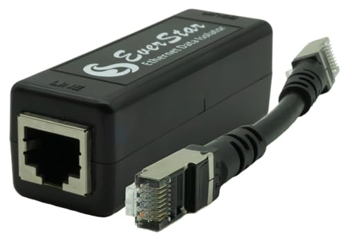 EverStar MI-305 Galvanischer Netzwerkisolator für das Gesundheitswesen (EN60601-1 konform 4,5 kV, 2 MOPP) + 12,7 cm Patch-StP-Kabel (1 + 1 Stück) | Apple/Android TV | Hi-Res Audio-Systeme (RJ45) |