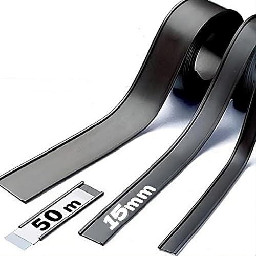 Porta etichette magnetiche per scaffali - Profili C/Etichette magnetiche di qualità industriale. Larghezza: 15-20-25-30-50-60 mm da 50 m. Carta e PVC protettivo inclusi. (larghezza 15 mm x 50 m)