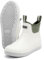 Sowdus Stivali di gomma da uomo, imbottiti, originali, impermeabili, traspiranti, antiscivolo, alla moda, in PVC, Chelsea, da uomo, bianco, 46 EU