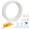 iSpring ICEK-E 15m 1/4 Kit de Línea de Agua para Fabricador de Hielo y Refrigerador, Tubo de Suministro de Agua con T-Piece, Válvula de Corte, Cortador de Tubos y Conectores Múltiples