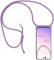 Handykette Handyhülle für Huawei P20 mit Band - Transparent Handy-Kette Handy Hülle mit Kordel zum Umhängen Handyanhänger Halsband Lanyard Case (Lila, for Huawei P20)