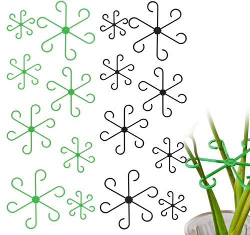 16 Stück Rankhilfe, Pflanzenklammern, Pflanzenclips Tomaten, Strauchstütze, Pflanzstützgreifer Pflanzenstütze für Monstera Rankhilfe und Alocasia, Tomaten Rosenstütze, Hortensien Gitter