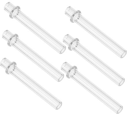 Mikikit 6pcs Glas Dochthalter Für Öllampen Öllampe Zubehör Glas Dochtrohrglas Röhrchen Für Öllampe Dochtglasröhrchen Glass Dochthalter