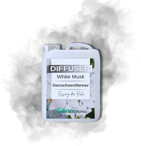 Raumduft Duftwasser White Musk 5 Liter – Großpackung für Elektrische Diffuser – Gewerbe Hotel Büro Praxis – Vorteilspack – Made in Germany
