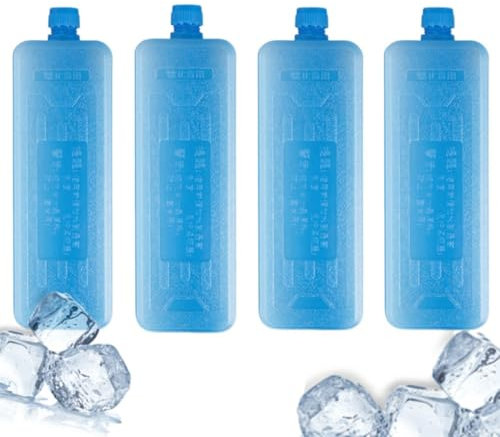 Boîte à Quartz glace réfrigérateur | 4PC Blocs congélation packs glace | Packs ventilateur climatiseur réutilisables pour boîtes cool | Portable Ices bloque cube pour sacs frais, pique-niques