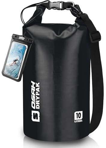 OSAH DRYPAK Dry Bag wasserdichte Tasche 5L/10L/20L/30L/40L Drybag Rucksack Wasserdicht Beutel mit Schultergurt und Wasserfester Handyhülle für Wassersport, Kajakfahren, Bootfahren, Camping