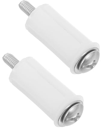 MAGICLULU 2 Stück Wc Sitz Schraubenset mit Kunststoffbolzen und Gummi Expansionsdübeln Passend Schnelle Montage für Toilettensitz Ersatz und Reparatur