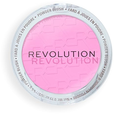 Revolution Blusher Reloaded, Future Flush Pink | Talc-Free Powder Blush with Matte Finish for Cheeks, Rich Pigment & Buildable, Vegan & Cruelty-Free