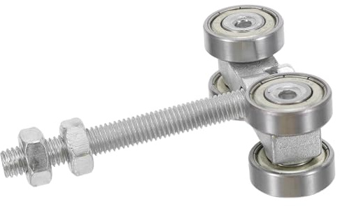 PENIKOKO Sliding Door Rollers Stainless Steel 4 Wheel Trolley Assembly with Screw Pulley Track for Barn Greenhouse Sliding Doors