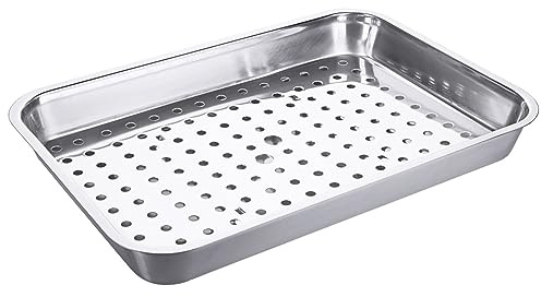Contacto Edelstahl Platte 50 cm mit gelochtem Einsatz
