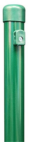 Fence Post for Wire Mesh Fences/Shortened/for Attaching Using Impact Ground Sockets/Zinc-Phosphated/Green Plastic Coating (RAL 6005) 34/965 mm Gruen