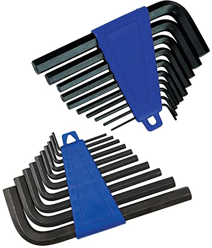 Dapetz ® 20-Piece Metric & Imperial Hex Key Set - Allen Wrenches (2mm-10mm & 1/16-3/8) with Storage Case, High-Performance Steel for DIY, Automotive, and Furniture Assembly