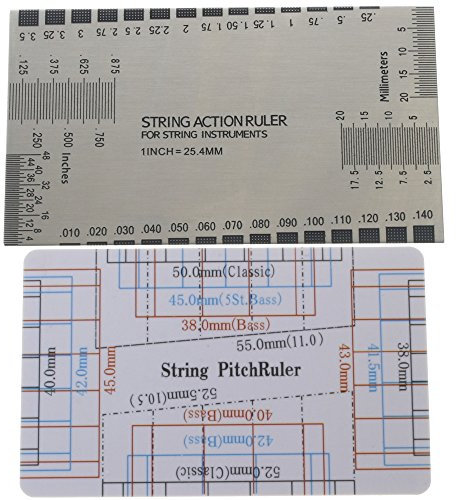 BIGTEDDY - String Action Ruler Gauge Measuring Tool for Electric Acoustic Guitar Bass Mandolin Banjo