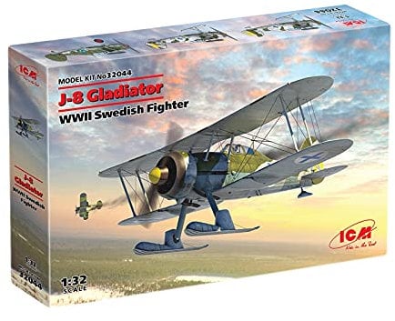 ICM ICM32025 1:32-CR. 42 Falco con Piloti Italiani (Tropicali), Nero