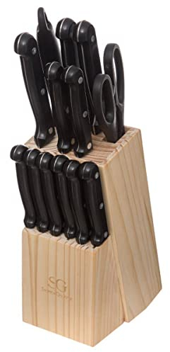 Secret de Gourmet - Bloc 11 couteaux + aiguiseur + ciseau