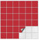 Kiwistar Fliesenaufkleber Rot Seidenmatt - 5 x 5 cm - 25 Stück - Klebefliesen zum Überkleben von Wandfliesen - Fliesensticker für Küche Bad Fliesenmuster - selbstklebend und wasserfest