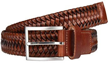 LLOYD Men's Belts Gürtel Herrengürtel Flechtgürtel Cognac 7587, Länge:115, Farbe:Braun