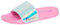 Tongs pour filles - Légères et antidérapantes - Motif sirène - Arc-en-ciel irisé - Pour la salle de bain, la plage, la maison - Pour l'été et les vacances, Rose irisé, 32 EU