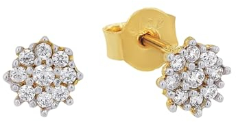 Amor Ohrstecker Damen Ohrschmuck, mit Zirkonia synth., 0,5 cm, Gold, Kommt in Schmuck Geschenk Box, 2013888