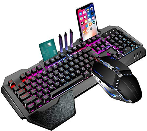 ARCH Clavier Gamer Clavier Ajustez Le Support, Gaming Mouse & Gaming Casque for Ordinateur Portable Jeux PC Clavier Mécanique Souris Casque Kit avec Poignet Clavier (Color : B-Set)