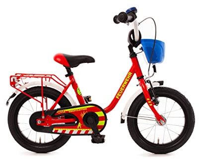 Bachtenkirch Kinderfahrrad 14'' Feuerwehr rot-gelb, Modell 2020, 411-FW-06