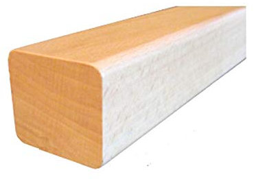 Corrimano in legno rettangolare 45 x 40 mm in faggio grezzo