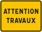 Panneau PVC 5mm 12x16cm Attention Travaux