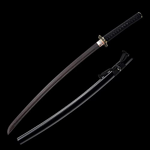 Katana en Palissandre Naturel, épée de samouraï en Bois Faite à la Main avec Gaine, Bokken de 103 cm pour l'affichage, la Collection de Cosplay et l'entraînement au Kendo-I