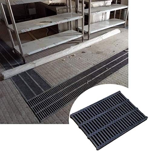 BUYAOBIAOXL Bodenablauf Dusche Lineare Duschablauf, Badezimmer Rechteckiger Bodenabfluss Haarfilter Umweltfreundliche Polymermaterialien Cuttable rutschfest, 5 Größen (Size : 500x350x40mm)