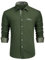Enlision Mens Shirts Long Sleeve Button Up Dress Formal Texudo Dark Green a Shirts for Men UK Regular Fit with Pocket Buttons for Casual Office M