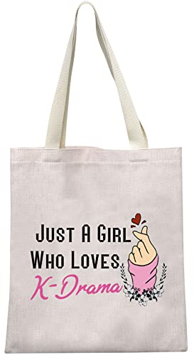 MEIKIUP K-Drama Lover Make-up-Tasche, Koreanisches Drama-Geschenk, K-Drama Queen, Geschenk für die Reise, mit Reißverschluss, Loves K-Drama Tragetasche, 9.2 x 6.7 inches