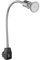 ledscom.de Steckdosenlampe LESCH Leselampe Schwanenhals Schalter chrom/schwarz + GU10 LED, PAR16, warmweiß, 374lm, 70°, 3-Stufen-Dimmer