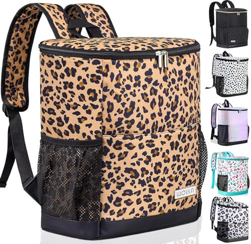 Wolka Mochila enfriadora de 35 latas, mochila pequeña aislada a prueba de fugas, ligera, suave, impermeable, para playa, camping, senderismo, picnic, mochila de almuerzo para hombres y mujeres