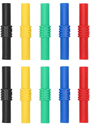 Coupleur Banane Isolé, Coupleur Banane Isolé 4 Mm Prise Banane Femelle à Femelle Fiches Bananes Couplage Adaptateur de Sonde de Test, Connecteurs de Haut-parleur