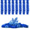 Weihnachtsbaum Lametta Girlande,8Pcs Glänzend Weihnachtsbaum Ornamente,Weihnachtsdeko Metallische Girlanden, Weihnachtsgirlanden,für Festliches Weihnachten Lamettaa,DIY Deko,Kindergeburtstag (Blau)