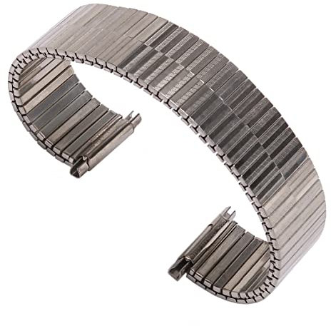 Dcasmo group Fixoflex Speidel Uhrenarmband 17,5 mm bis 22 mm für Herren Vintage NOS 1970 - Armis Original Elastisches und Verstellbares Edelstahlarmband - Antikes Uhrmacherarmband Flex