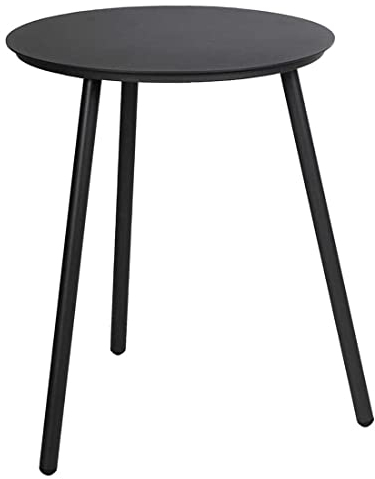 OUTLIV. Beistelltisch - Rund, Aluminium, wetterfest, ideal für Balkon und Terrasse, stabil und langlebig, 45 cm Durchmesser, Anthrazit