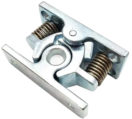 glrovazas Double Roller Catch,Spring Loaded Door Easy Lock Stop Catch Release Clamp Double Roller Catch, 1Pcs Silver Zinc Alloy Double Roller Buckle, with Screws (mp-4)
