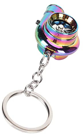 Elektrischer Turbo-Schlüsselanhänger, Stilvoller Tragbarer LED-Turbo-Schlüsselanhänger aus Metall mit Schutzbeschichteter Oberfläche für Autoliebhaber