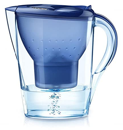 Combo Caraffa Filtrante Acqua 3,5 Litri, Caraffa Sottile Adatta Al Frigorifero, Tecnologia Filtraggio Flusso Rapido, Riduzione Del Cloro, Impurità Calcaree,A